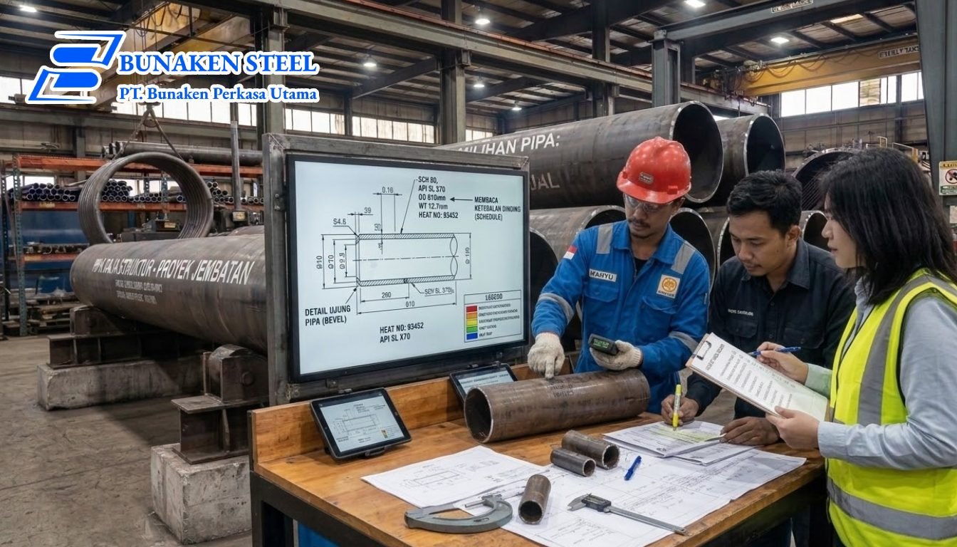 Cara membaca spesifikasi pipa baja