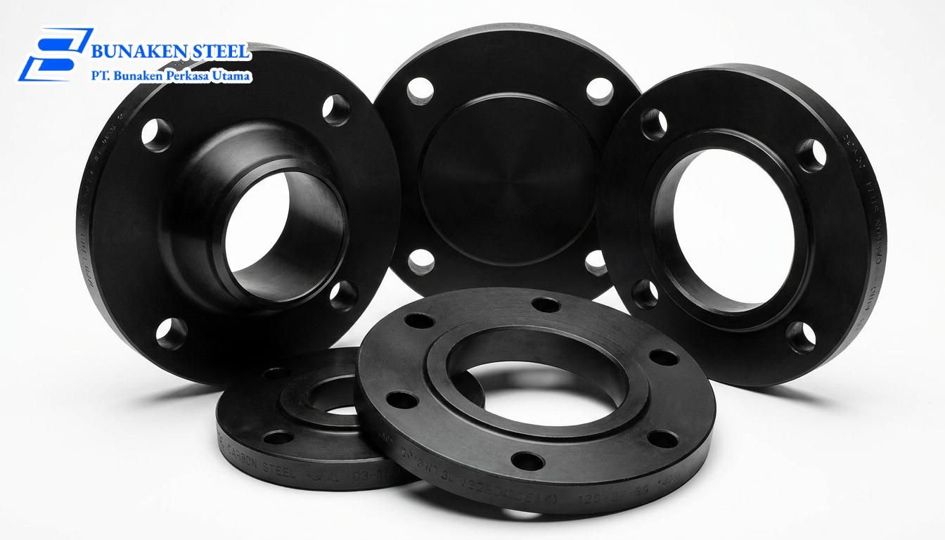 Material flange baja karbon