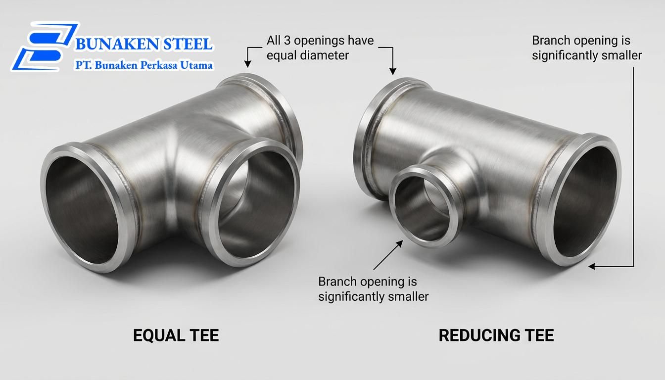 Tee equal vs reducing