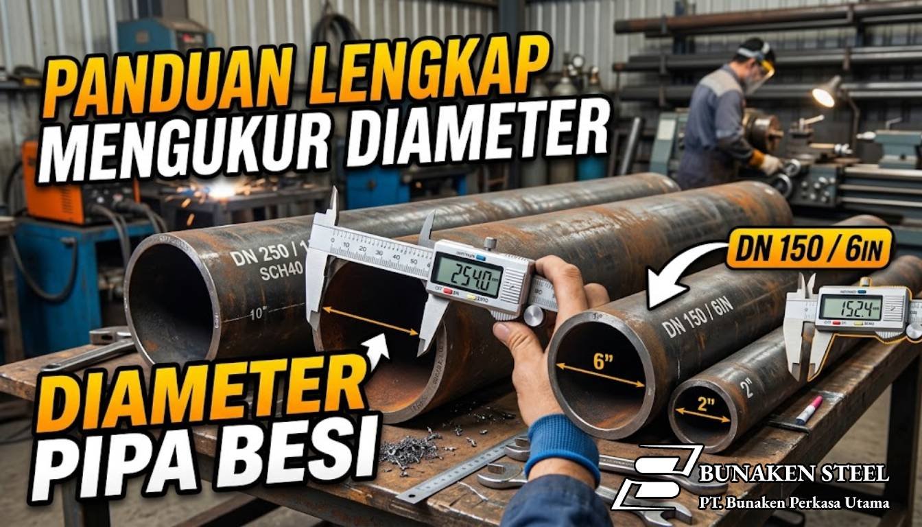 Ukuran Diameter Pipa Besi Standar Lengkap PT. Bunaken Perkasa Utama